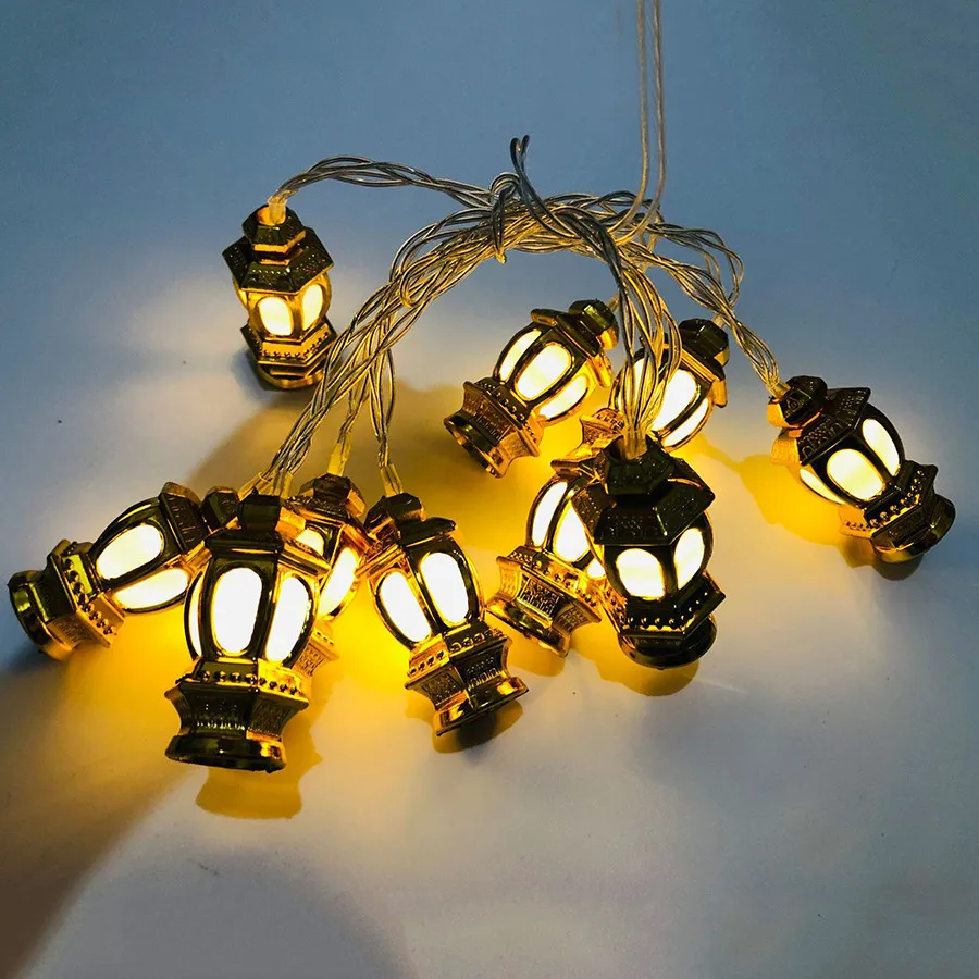 

4M 20 LED Gold Palace Lantern String Fairy Light Ramadan Festival Decorations Lantern Party Christmas Garden Holiday Tree Light
