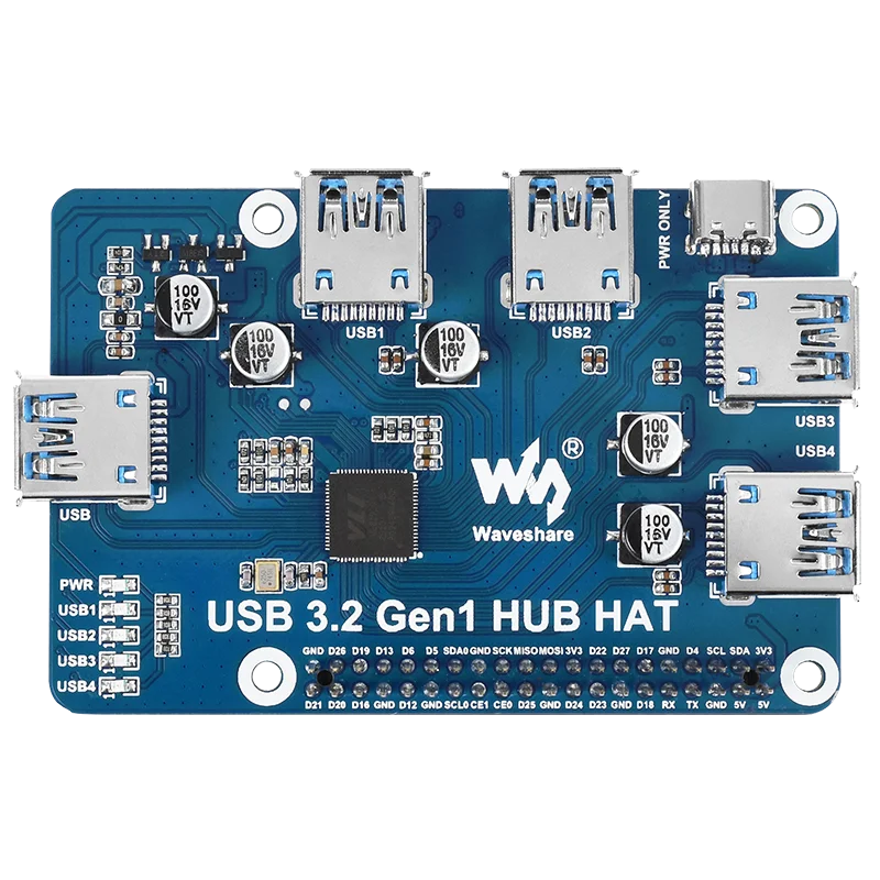 Placa de Expansão Raspberry pi 4b com Usb 3.2 Gen1 com Portas para Raspberry pi 4b com Chapéu - Imagem 6