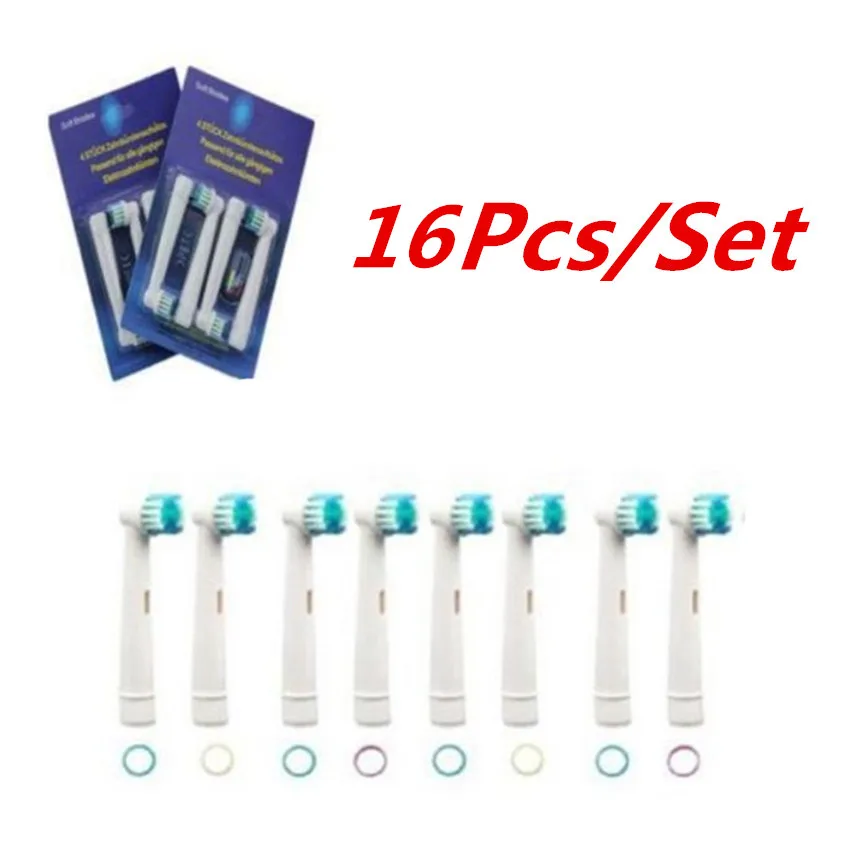 16 Pcs Новые поступления 40 шт или 16 шт или 12 шт или 8 шт электрическая зубная щетка головка для гигиены полости рта B Сменные насадки для зубной щетки - Цвет: 16 Pcs