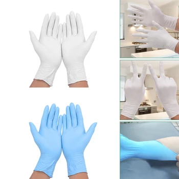 

100pcs Disposable Gloves Latex For Home Cleaning Food Rubber Garden Gloves Universal For Left And Right Hand Blue White