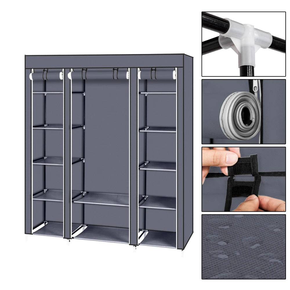 Non-woven Cloth Large Capacity Wardrobe Folding Portable DIY Wardrobe Clothes Storage Cabinet Closet Home Furniture