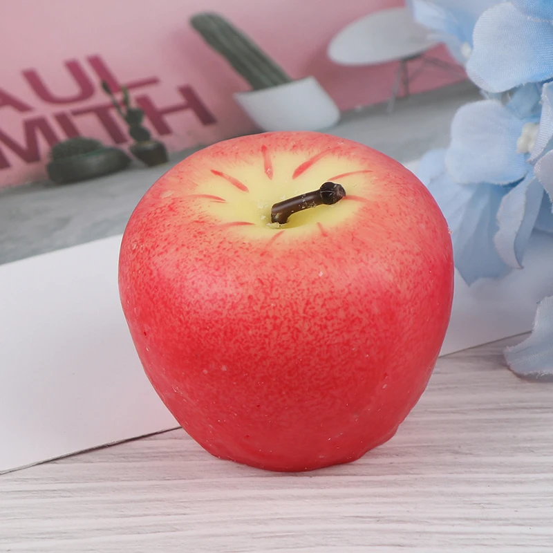 S Christmas Eve Creative Gift Fruit Candles Christmas Simulation Artificial Apple Shape Candles Wedding Party Decoartion Supplies - Цвет: S