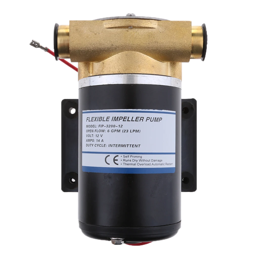Boat Marine Yacht Washdown Bilge Pump, Deck Wash Pump. Vane Pump, Engine Cooling Pump KIT 12V 23L/min