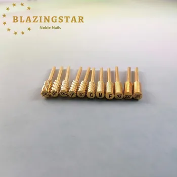 

New Arrival Small Barrel Nail Drill Bits Gold Carbide Electric Manicure Pedicure Drill Accessory Fastest Remove Acrylics or Gels