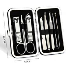 8 шт инструментов для ногтей набор зажимов Нержавеющая сталь ногтей ножницы, кусачки Резак Триммер ноготь для маникюра, ногти для ног "францзуский маникюр" дропшиппинг SMJ