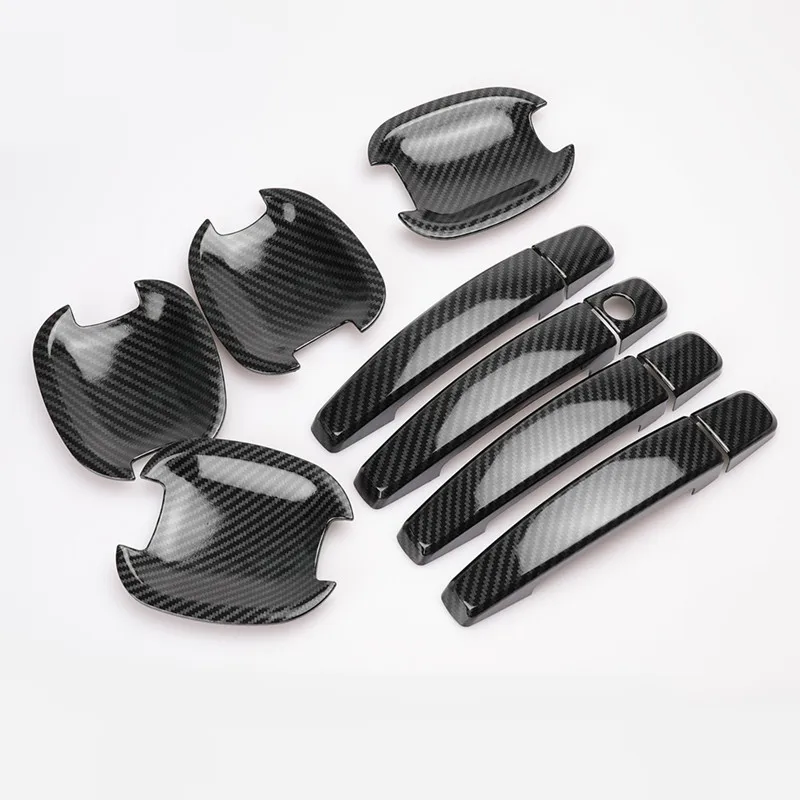 Крышка дверных ручек автомобиля из углеродного волокна наклейка на дверную чашу