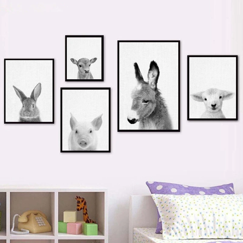 Nordic Farm Animal Canvas Prints 5