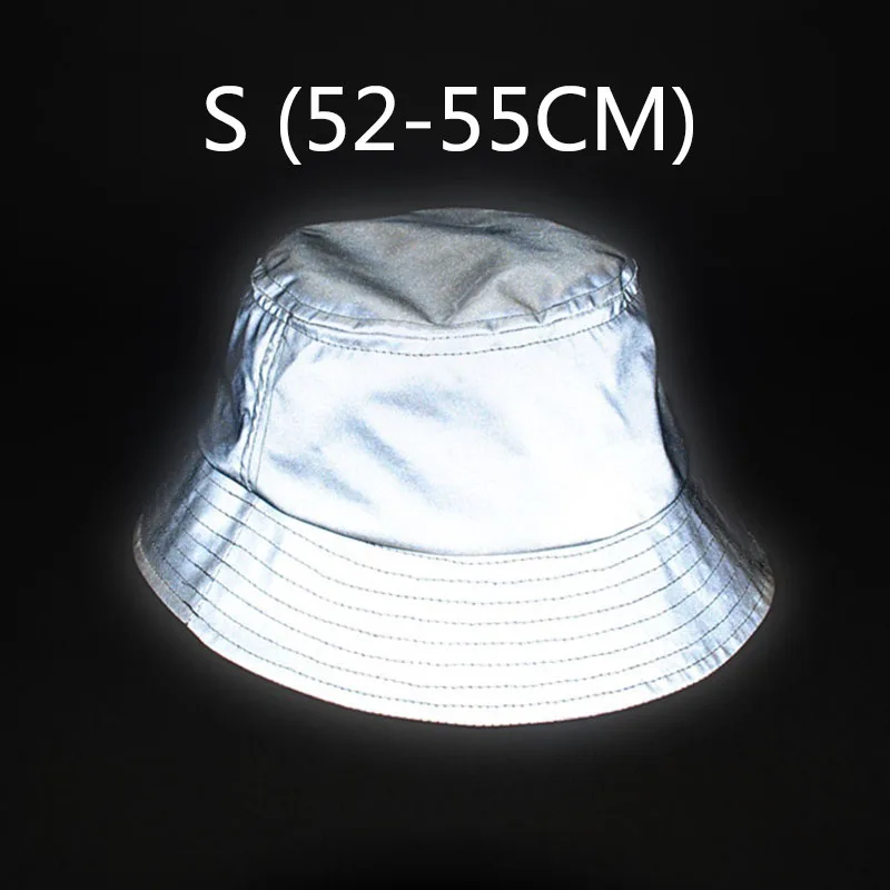Gray Size S Aolamegs для мужчин и женщин хип-хоп Светоотражающая Панама для прогулок Спортивная высокая видимость Панама шапки унисекс Повседневная Кепка для рыбалки - Color: Gray Size S