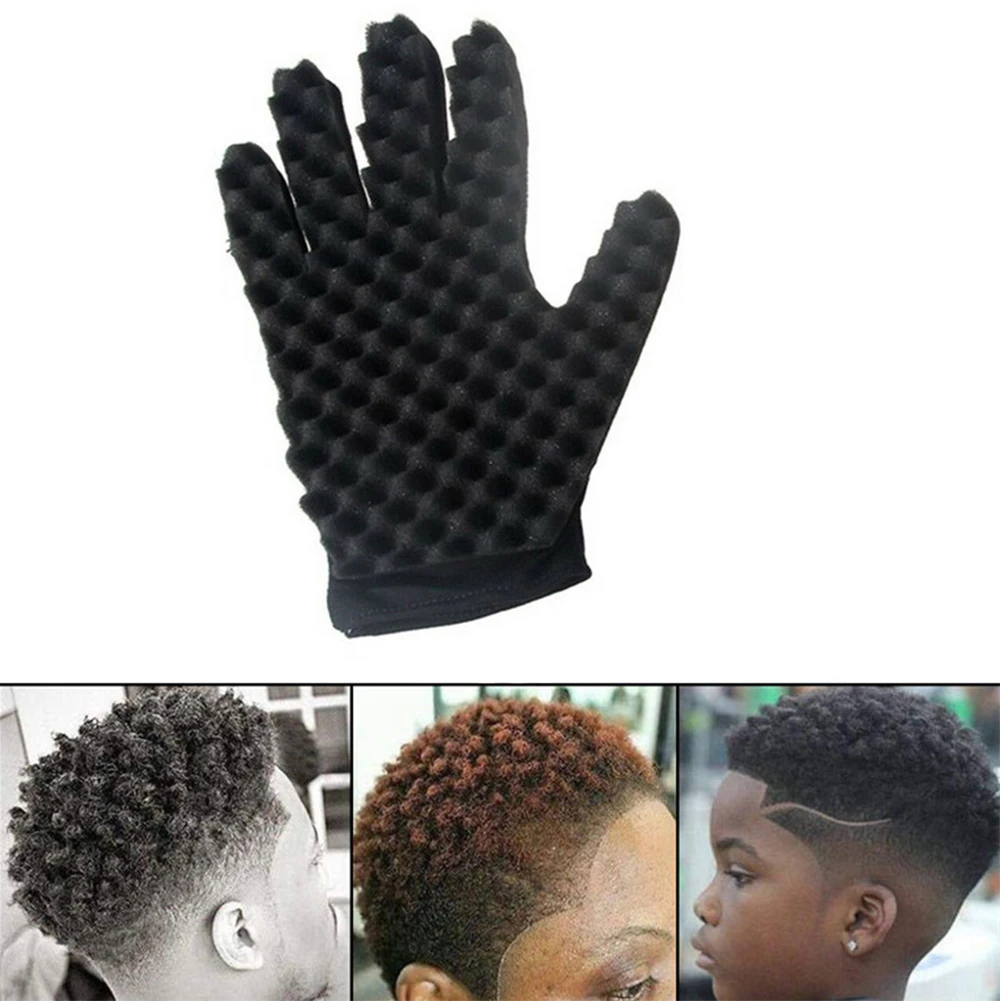 

Curly Hair Barber Brush Dreadlocks Afro Braid Styling Tool Sponge Glove Care Wave Coil Professional Flexible Portable Home