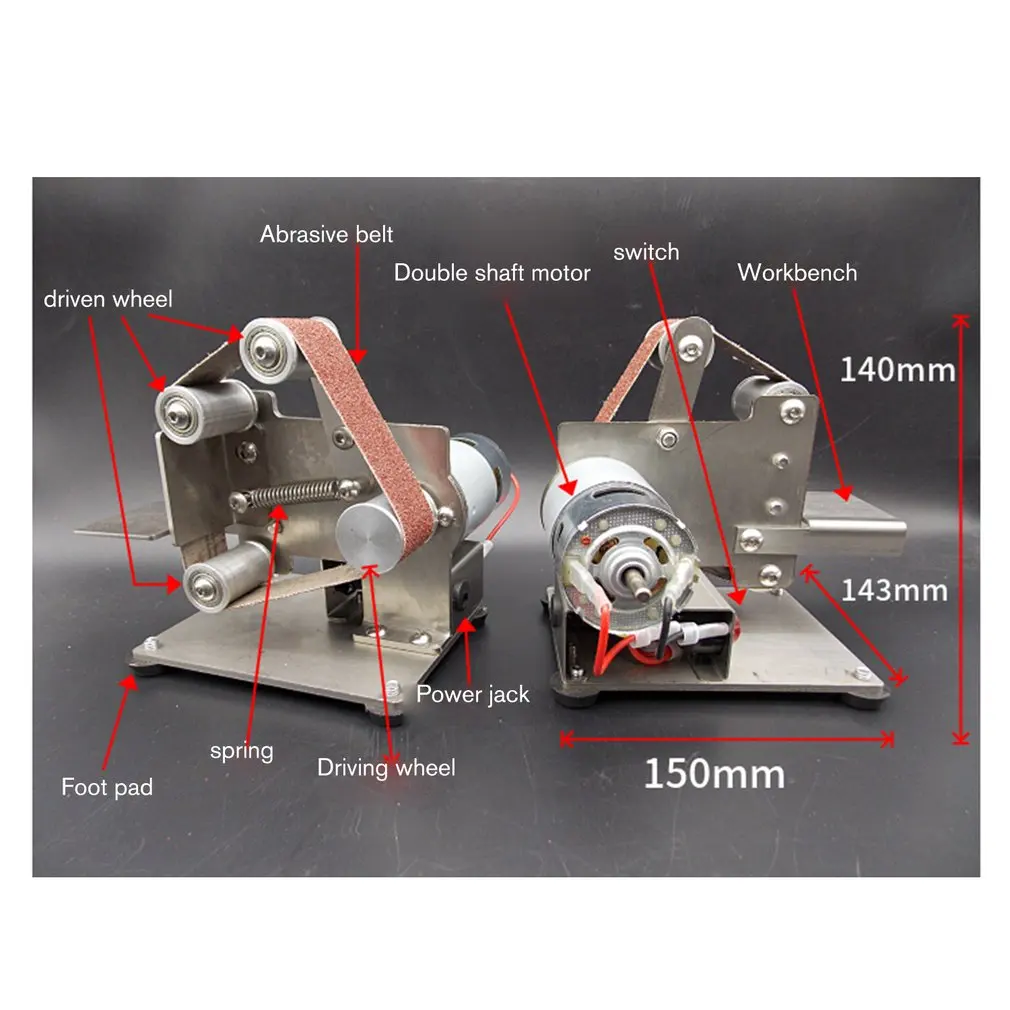 Многофункциональный измельчитель, мини электрический ленточный шлифовальный станок, шлифовальная полировальная машинка, резец, точилка