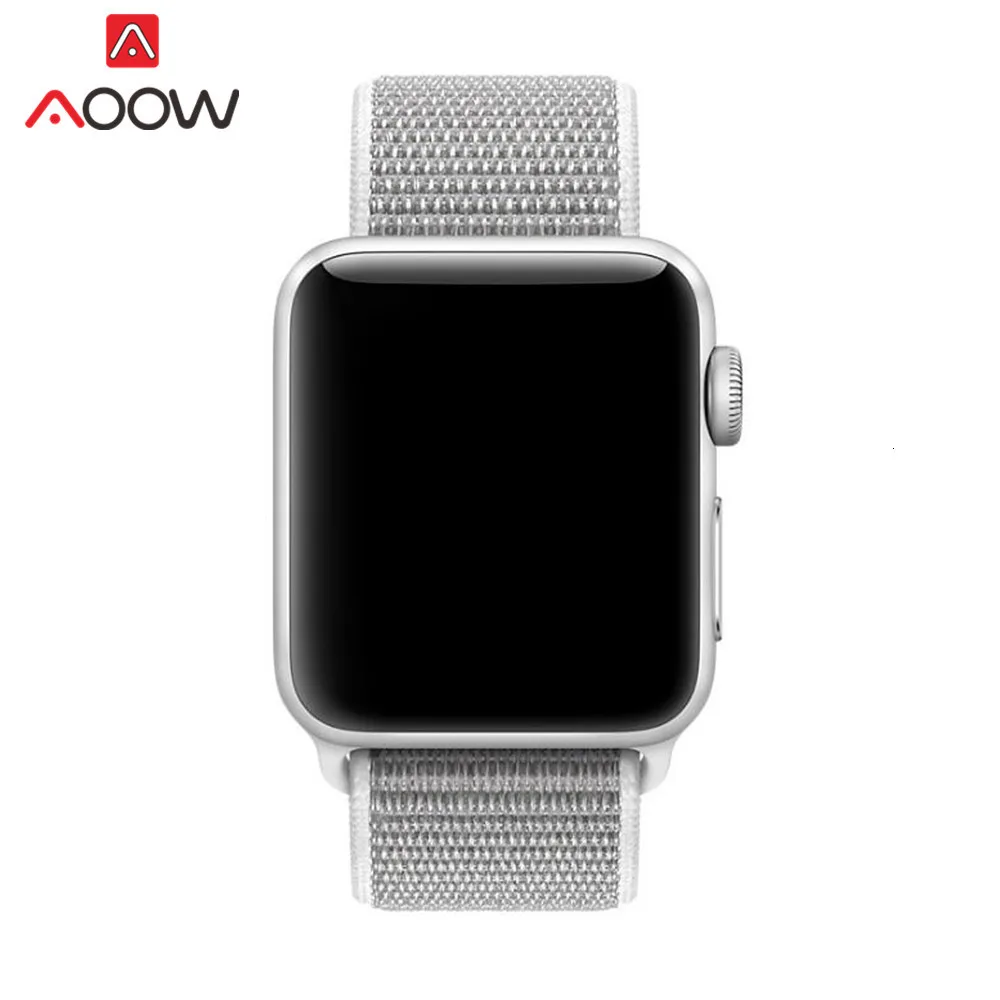 Цветной нейлоновый ремешок для часов Apple Watch 38 мм 42 мм 40 мм 44 мм тканый холщовый ремешок на липучке браслет для часов iwatch 1 2 3 4