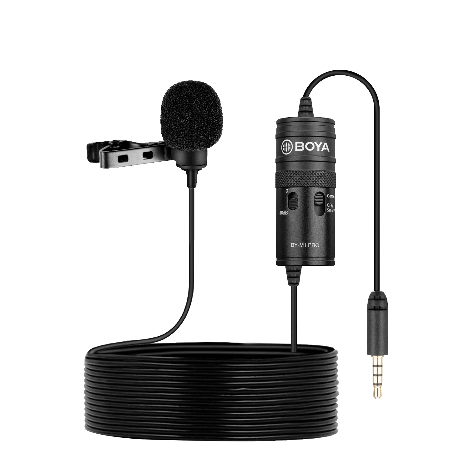 BOYA BY-M1 PRO M1DM Professional Lavalier Condenser Microphone for PC Mobile Phone iPhone Podcast Lapel Microphone Blogger Vlog 