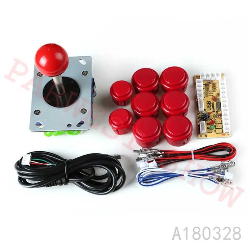 

DIY Arcade parts Bundles kit for 1 player USB Encoder To PC 2/4/8 way zippy Joystick Sanwa Style Push Buttons For Arcade Mame