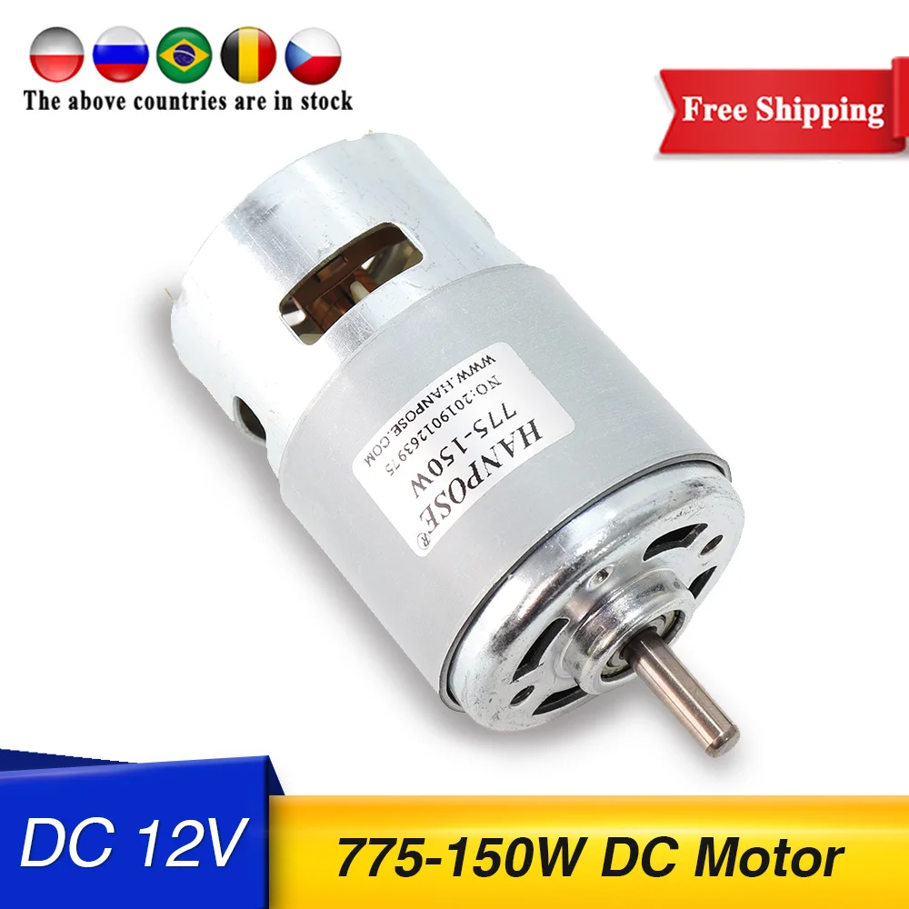 [xppw] 775 150W Bàn Chải Động Cơ DC Cho Động Cơ 24V Trục Chính Máy Khoan Động Cơ Máy Cắt Cỏ Cho Thiết Bị Giám Sát Máy In 3D