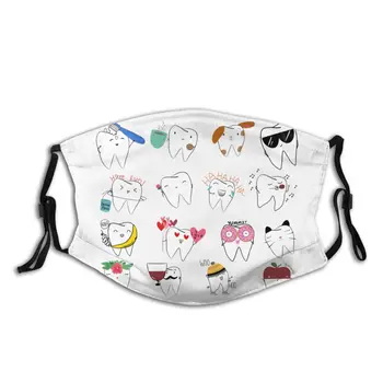 

Teeth Baby Adult Non-Disposable Face Mask with Filter Dentist Dentistry Dustproof Mask Respirator Mouth Muffle