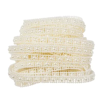 

Pandahall 5m/bag ABS Plastic Imitation Pearl Ribbon Cord Trim Wedding Decorationfor Jewelry Finding Jewelry Box Decoration