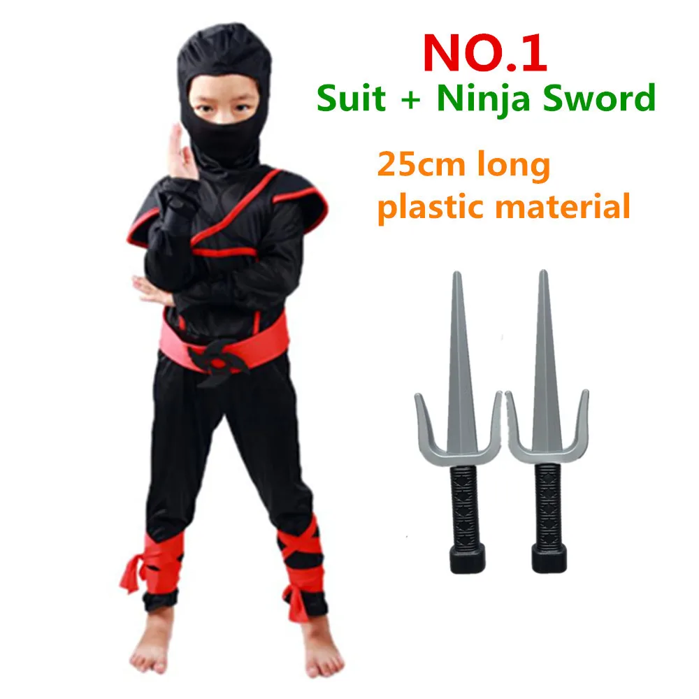 Kids Costume Ninja Cosplay Boys Girls Party Fancy Dress Dagger Knife Darts Carnival Swordsman Warr Suit french maid outfit