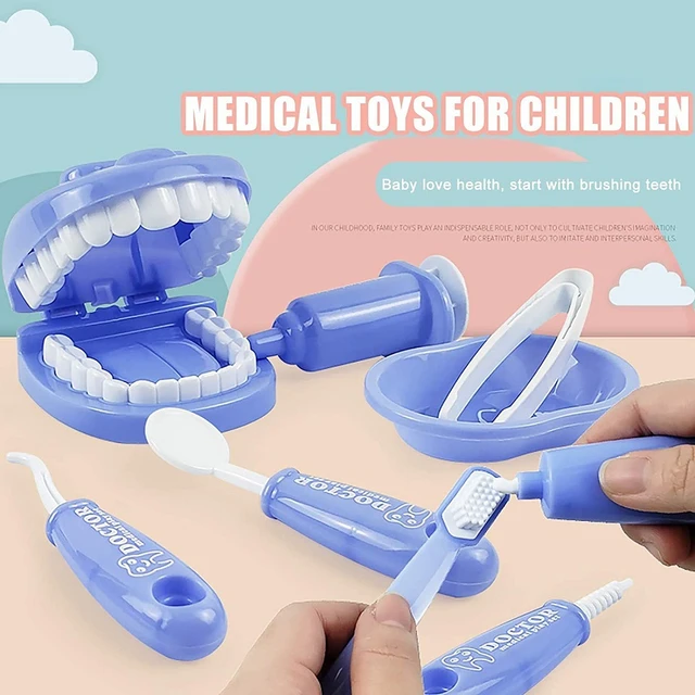 Ensemble de jouets dentaires pour enfants, kit dentaire, jouets de dentiste,  vérification des dents, simulation de médecin, cadeau pour garçons et  filles, 9 pièces - AliExpress