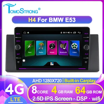 

TOMOSTRONG 8'' Android 4G LTE Car dvd player For BMW E53 E39 X5 Quad core Auto radio Car Multimedia Stereo with DSP WIFI BT SWC