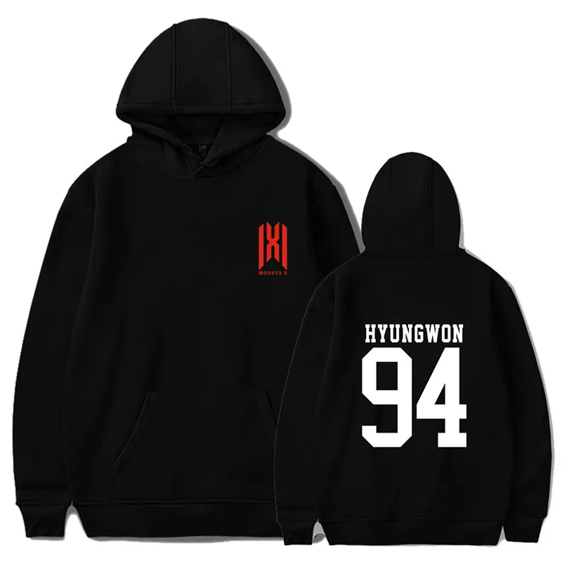 

PG038 Monsta X World Tour MonstaX Member Name Hoodies KPOP Hooded Pullovers