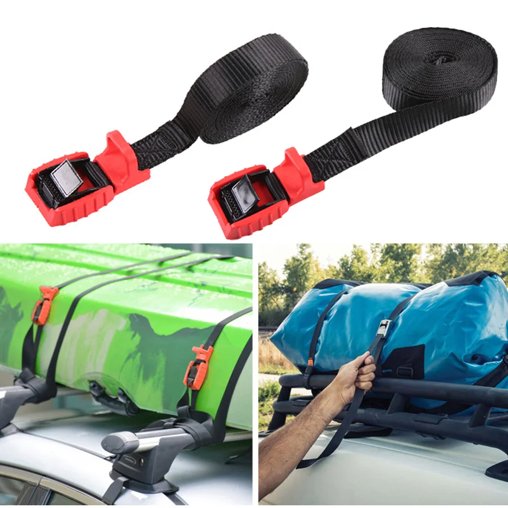 4.5M Surfboard Kayak Roof Rack Tie Down Straps Universal Luggages Lash Securing Strap  with Metal Cam Buckle 500KG roof loading of auxiliary equipment with a suction cup rack canoe platform boat marine boat kayak loading aboard