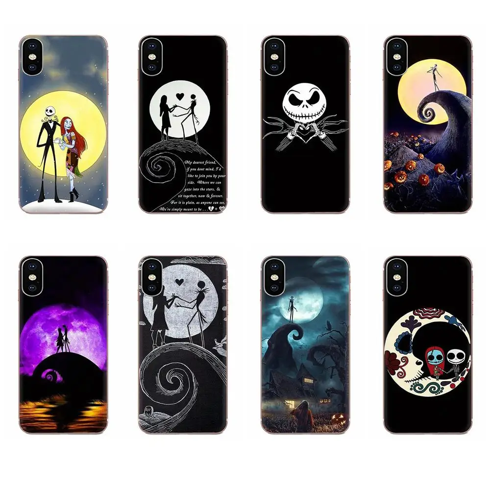 Луна с черепом Jack And Sally On Sugar для HTC Desire 530 626 628 630 816 820 830 One A9 M7 M8 M9 M10 E9 U11 U12 Life Plus |