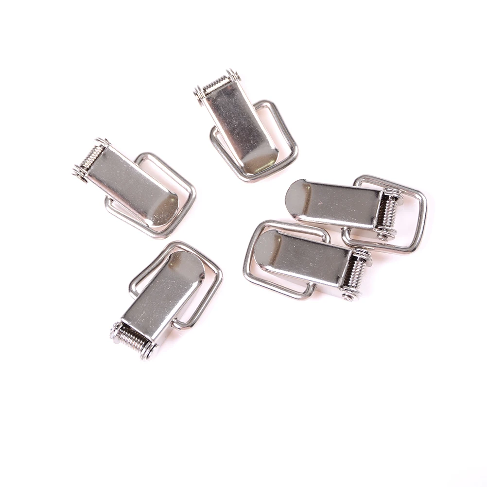 

5pcs Hardware Cabinet Boxes Spring Loaded Latch Catch Toggle Iron Hasp For Sliding Door Simple Window Cabinet