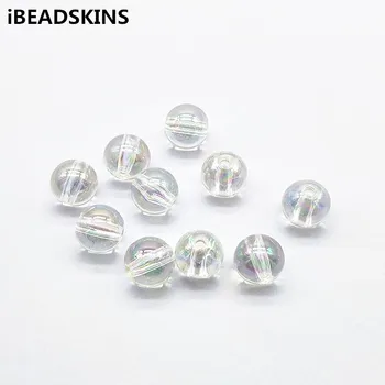

New arrival! Clear Aurora/AB effect Ball shape beads for Jewelry accessories /Earrings parts/hand Made Jewelry DIY