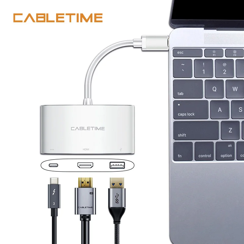 Cabletime USB C HDMI 4K Hub Type 3 1 на Hdmi 0 адаптер конвертер для Macbook Chromebook Pixel Lumia N082|usb to usb|usb 3.0 usb