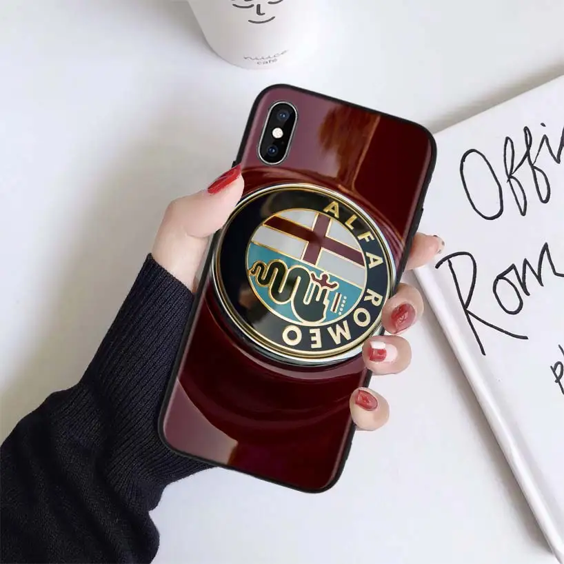 Чехол с логотипом Alfa Romeo для Apple iphone 11 Pro XR XS Max X 7 8 6 6S Plus 5 5S SE Черный силиконовый чехол для телефона - Цвет: BS299-4