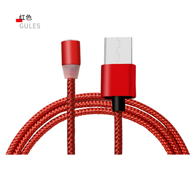 DZLST USB кабель высокого качества 2A Быстрая зарядка передача данных магнитный разъем usb кабель для зарядки для IPHONE SAMSUNG HUAWEI - Цвет: Red-For-IPHONE