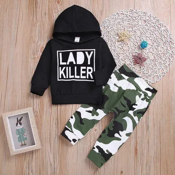 Newborn Baby Boys Clothes Spring Long Sleeve Sweatshirts +Camouflag Pants Baby Outfit Tracksuit Fall Boy Clothing 6 12 18 24 M 3