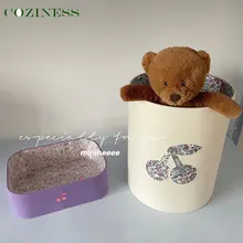 COZINESS caja de almacenamiento de juguetes para bebé, bonito cerezas de gran tamaño, cajas organizadoras de escritorio, Cubo de almacenamiento de diseño hecho a mano