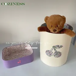 COZINESS Baby Toy Storage Box Cute Cherry Large Size Newborn Stuff Desktop Organizing Boxes Handmade Design Storage Bucket