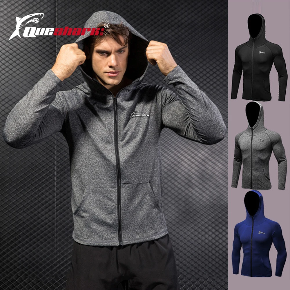 

Spring Autumn Hoodies Sports Shirt Men Zipper Running Jackets Fitness Gym Sports Clothes Training Sportswear Jogging Coat