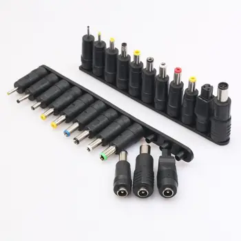 

23pcs/set DC Power Plug Connectors Female Jack To Multi Type Adapter 5.5 X 2.1mm Set