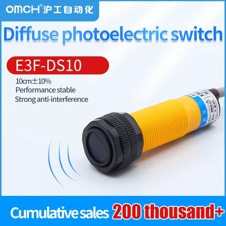 M18 inductive photoelectric switch E3F-DS10C4 diffuse reflective 10cm three wire DC normally open 12v2v | Обустройство дома