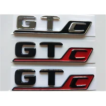 Chrome Black Letters G T C Trunk Emblems Badges Emblem Sticker for Mercedes Benz C190 X290 R190 Coupe Convertible AMG GT GTc GTC