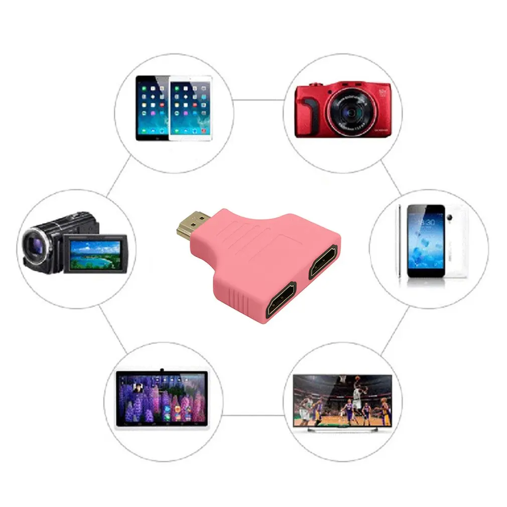 1080P HDMI порты мужчин и 2 женщин 1 в 2 из сплиттер адаптер конвертер для ТВ дропшиппинг
