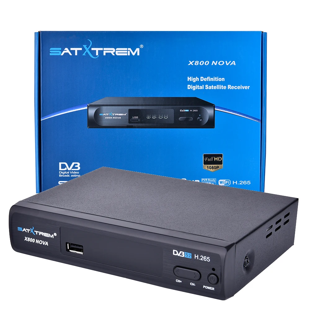 Satxtrem X800 Nova спутниковый ресивер Цифровое телевидение DVB S2 IKS Satelite декодер DVB-S2 Box HD ТВ тюнер dvbs2 1 год Европа Clines