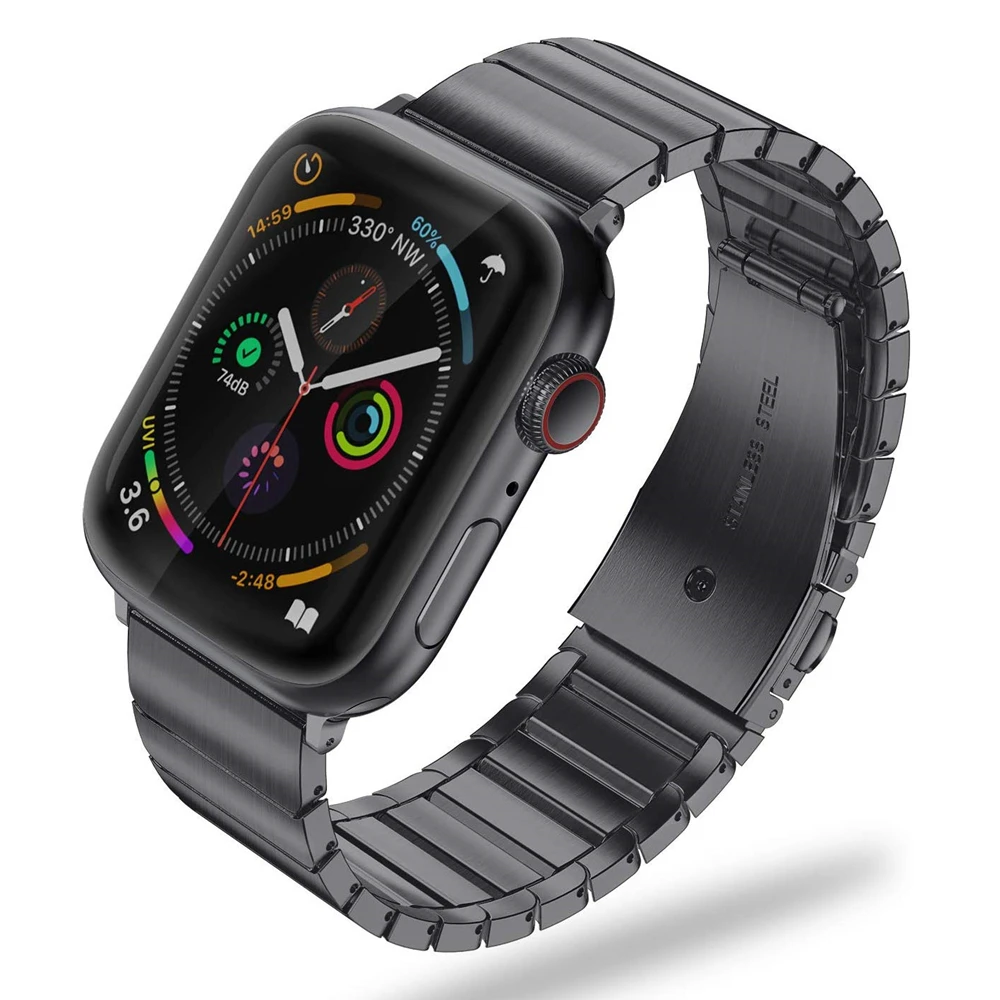 Для apple watch series 5 4 40 мм 44 ремешок из нержавеющей стали для iWatch 1/2/3 38 42 наручный