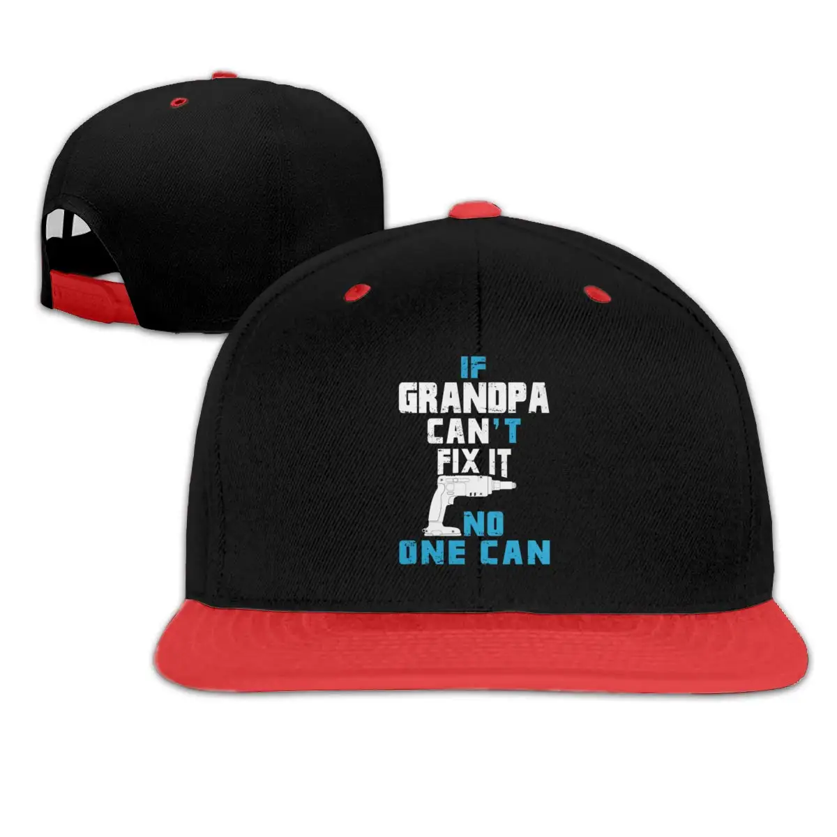 Если дедушка не может это исправить, дети хип-хоп бейсболки, шляпа от солнца для мальчиков и девочек красного цвета