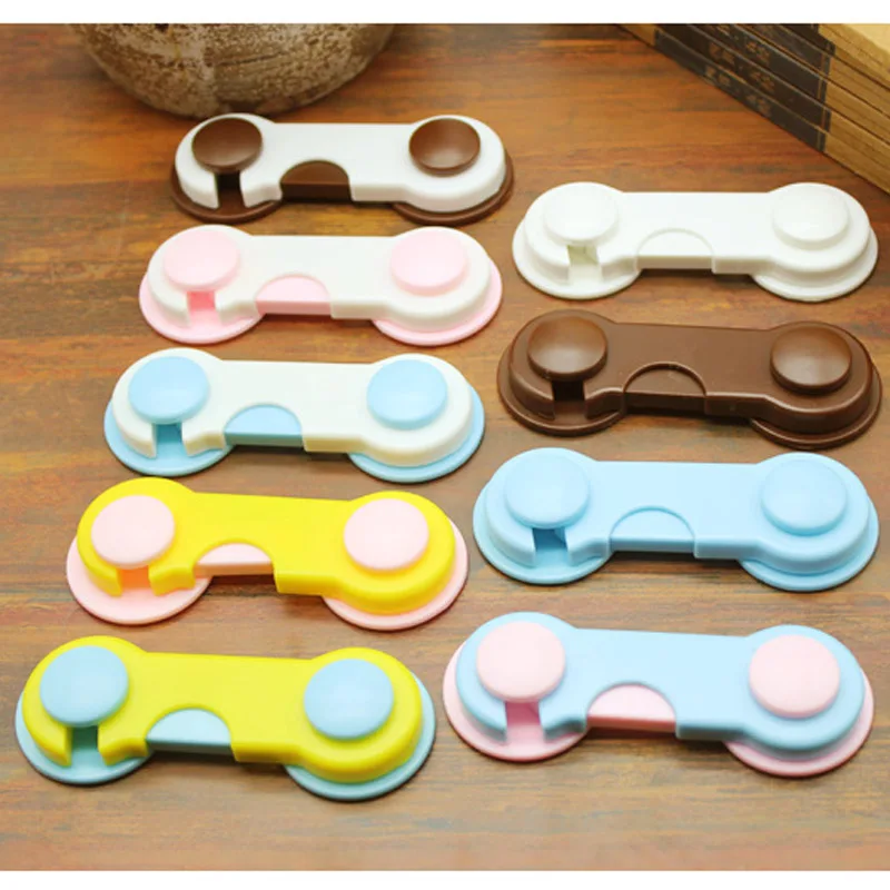 

2 Pcs Cupboard Door Lock Drawer Cabinet Plastic Locks Child Safety Care Window Closet Fridge Lock Baby Home Security Protector