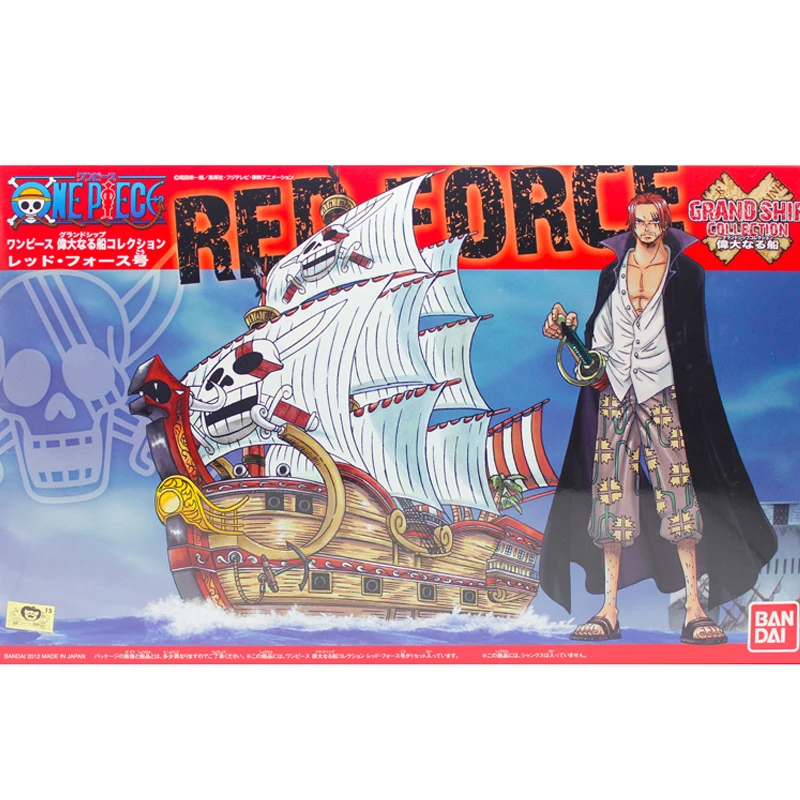 Оригинальный Bandai One Piece Great Ship 04 четыре императора Shanks Redfoss в сборе фигурные