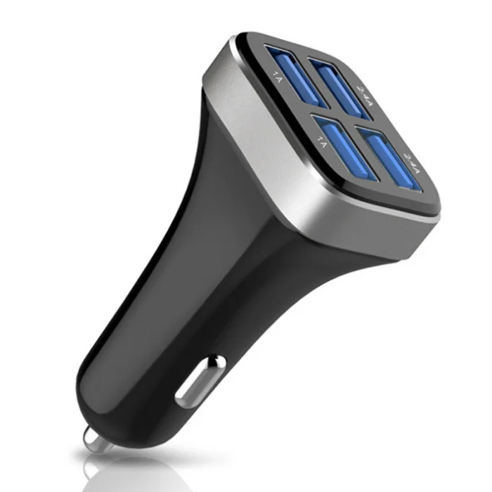 Car Charger USB 4 Port Portable Adapter Charging for Mobile Phone Tablet Vehicle JR Deals