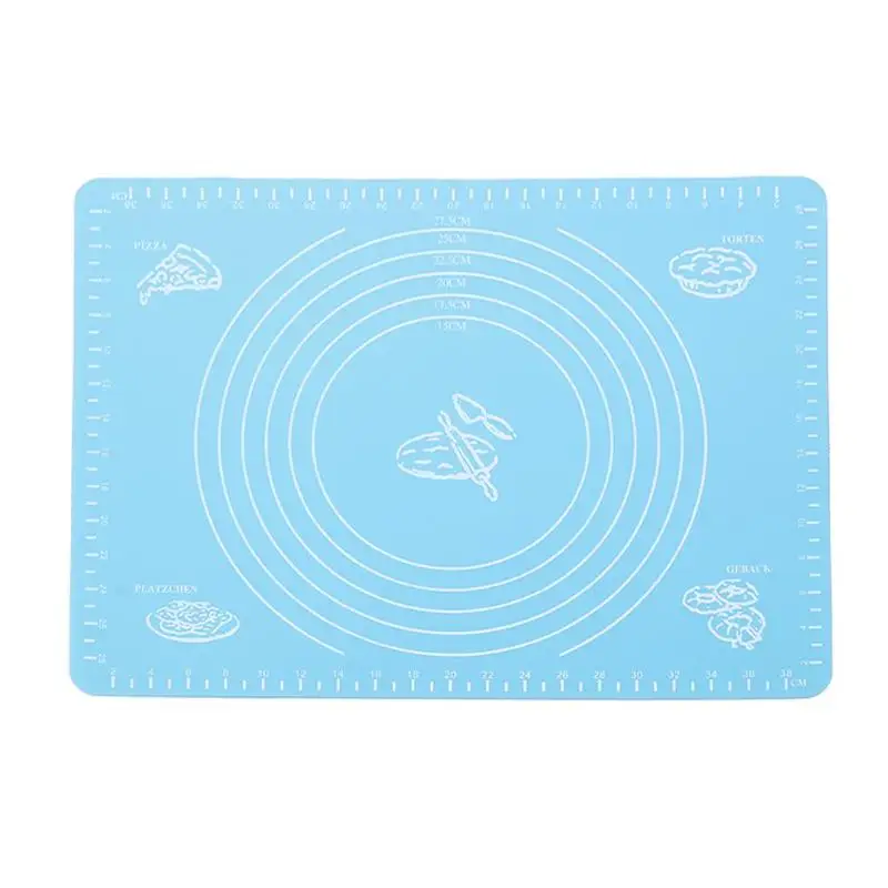 40x60 см Силиконовые коврики для выпечки лист для теста пиццы антипригарный чайник коврик для замеса теста коврик для выпечки Посуда Аксессуары для выпечки - Цвет: 40x30cm blue