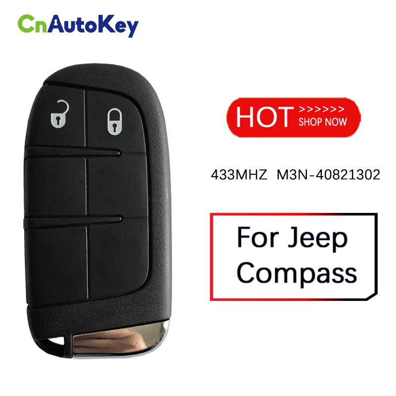 Smart Remote Control Key For Jeep Compass 2/3/4/5 Buttons 433mhz 4A Chip Keyless Entry SIP22 Blade M3N-40821302 car remote key car key