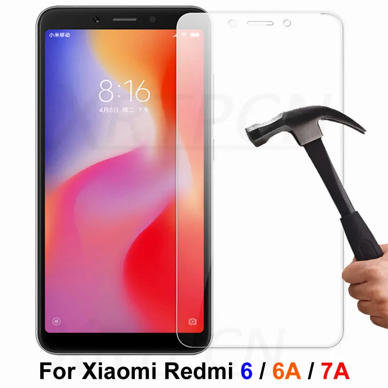 9H закаленное стекло для Xiaomi redmi 6A 7A стекло на redmi 6 полное покрытие протектор экрана redmi 6 A Защитная пленка для телефона