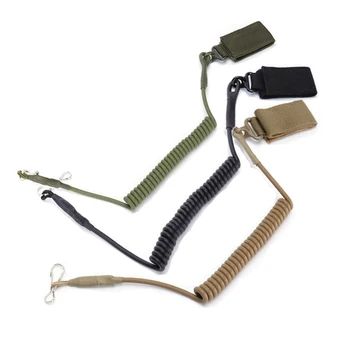 

M4 M16 AR 15 Accessories tactical Combat Rifle Sling Pistol Hand Gun Secure Lanyard Spring Sling With Blet Buckle for hunting