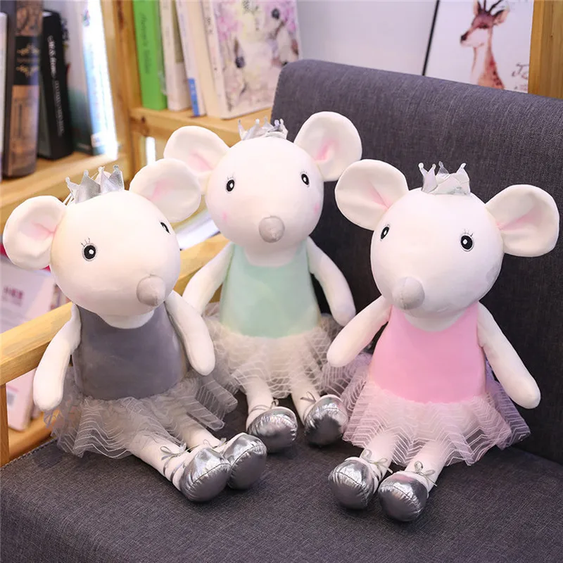 

Soft Animal Cartoon Toy Cute crown ballet dancing Mouse Plush doll Stuffed Lovely Kavaii kids plush doll for Birthday Gift